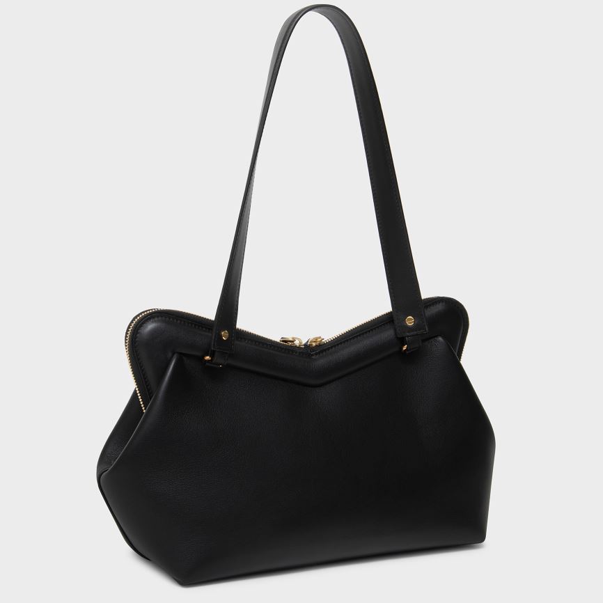 Women's Mansur Gavriel M Frame Shoulder Bags Black | AU 8729ZO